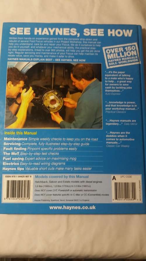 Ford Focus Diesel 2005-2009 Owners Workshop Manual